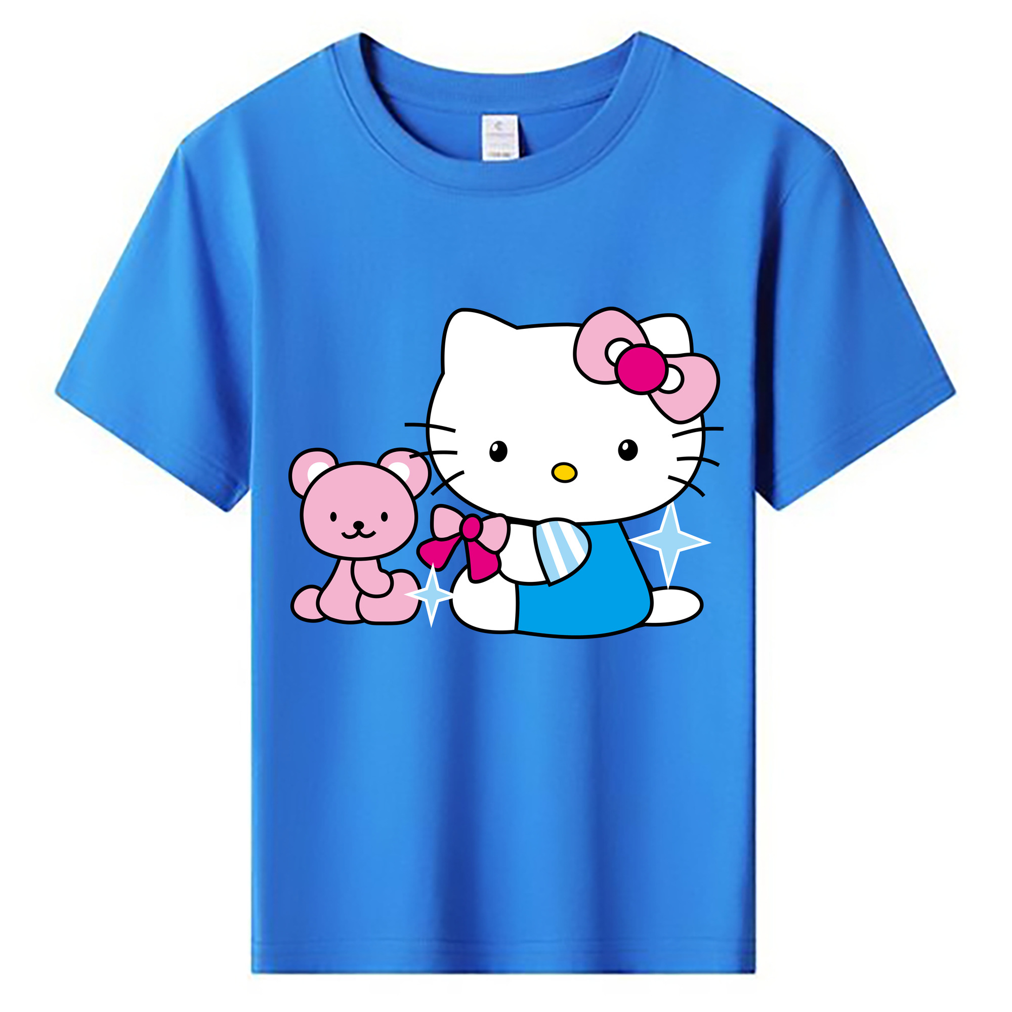 （画像用） Hello Kitty ハローキティ 綿100％キッズTシャツ（フロントプリント）